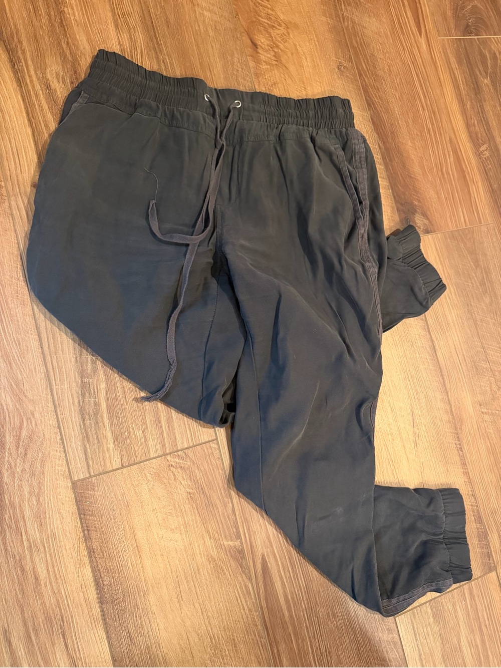 Women's Black Jogger Pants with Drawstring Waist